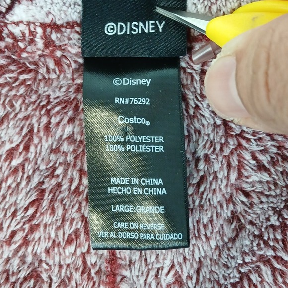 Disney Large Womens Pajama Pants Cozy Plush Mickey Minnie Mouse Costco 30x28 - Picture 10 of 12